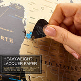 Carte du Monde à Gratter Noir et Or Edition Deluxe | Gaia Map