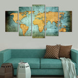Tableau Mappemonde Vintage