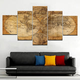 Tableau Carte du Monde Ancienne