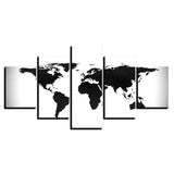 Tableau Mappemonde Noir et Blanc