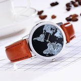 Montre avec Fond Carte du Monde
