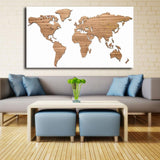 Tableau Planisphère Bois