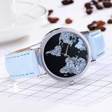 Montre avec Fond Carte du Monde