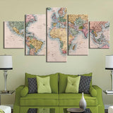 Toile Carte du Monde vintage