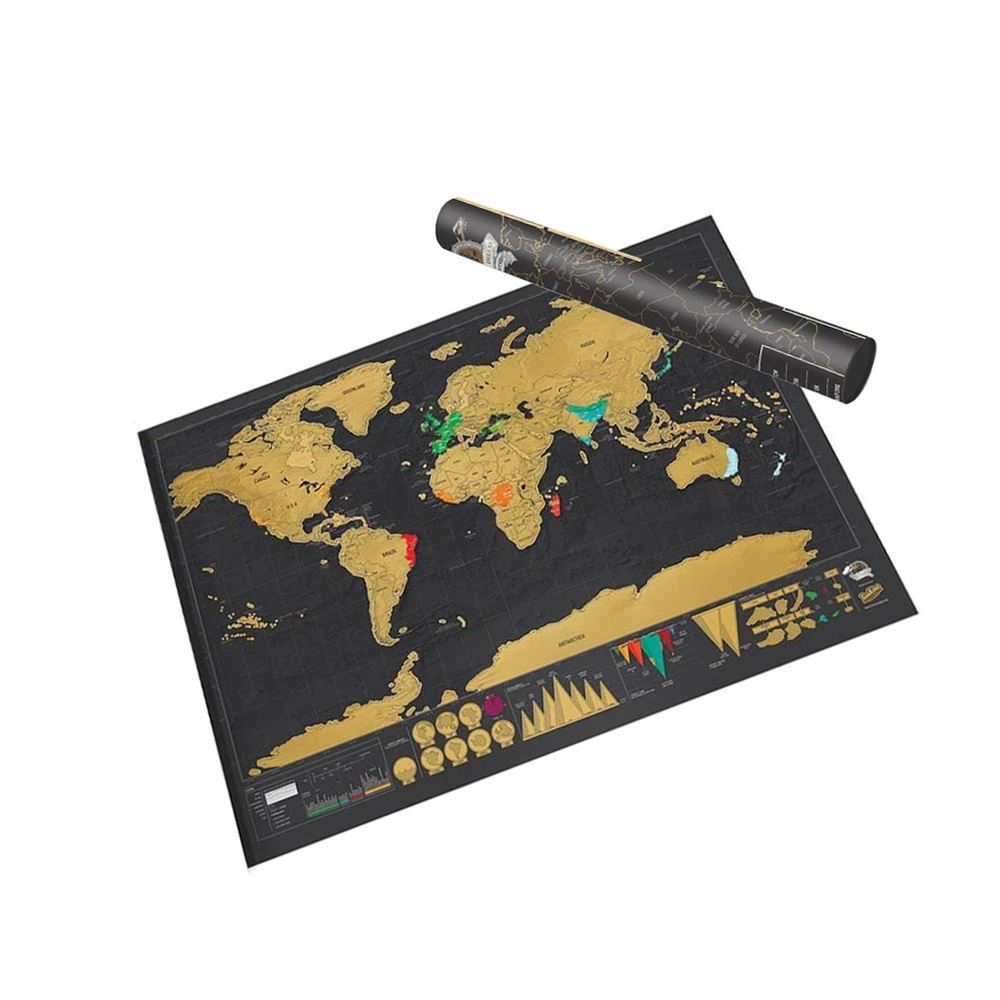 Non commandable carte à gratter black wolrd 60x80 cm - Guides de voyage  Monde