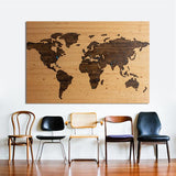 Carte du Monde Impression sur Bois