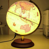 Globe Terrestre Lumineux Socle Bois