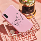 Coque Carte du Monde <br/> Pink