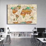Tableau Vieille Carte du Monde