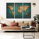 Carte du Monde Ancienne Grand Format