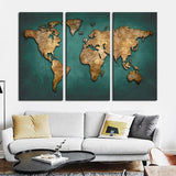 Carte du Monde Ancienne Grand Format
