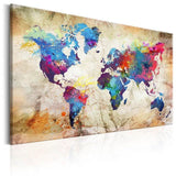 Tableau Carte du Monde <br/> Mappemonde Sable