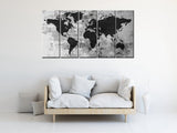Tableau Carte du Monde Blanc