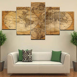 Tableau Carte du Monde Ancienne