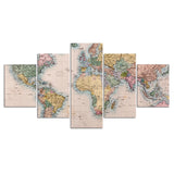 Toile Carte du Monde vintage