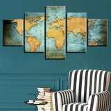 Tableau Mappemonde Vintage