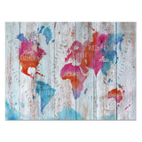 Carte du Monde Déco Bois