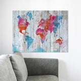 Carte du Monde Déco Bois