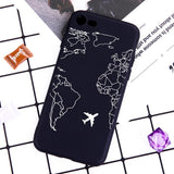 Coque Carte du Monde <br/> Noire