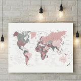 Carte du Monde sur Toile