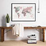 Carte du Monde sur Toile
