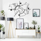 Carte du Monde Murale en Métal