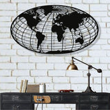 Mappemonde Métal Mural