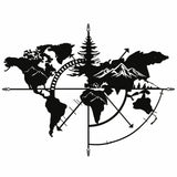 Carte du Monde en Métal <br/> Montagne