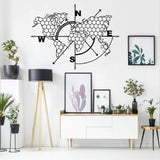 Carte du Monde en Métal <br/> Nid d'Abeille