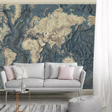 Papier Peint Panoramique du Planisphère | Gaia Map