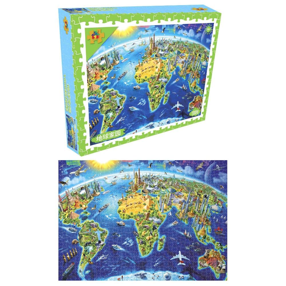 Puzzle 1000 pièces : Carte du monde