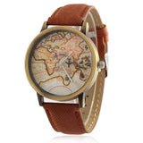 Montre Carte du Monde Vintage