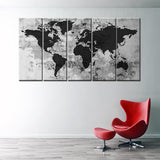 Tableau Carte du Monde Blanc