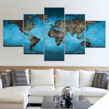 Tableau carte du monde triptyque