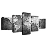 Tableau Carte du Monde gris