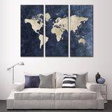 Tableau Carte du Monde 3 Parties