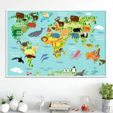 Tableau Carte du Monde <br/> Monde des Animaux