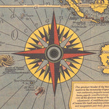 Poster Carte du Monde <br/> Bleu Ancien
