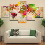 Carte du Monde tache peinture