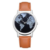 Montre avec Fond Carte du Monde