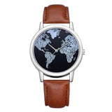 Montre avec Fond Carte du Monde