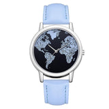 Montre avec Fond Carte du Monde