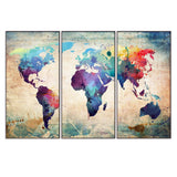 Tableau Carte du Monde Coloré