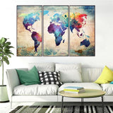 Tableau Carte du Monde Coloré
