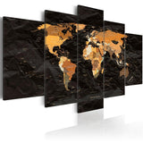 Tableau Carte du Monde Noir