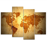 Tableau Triptyque Mappemonde