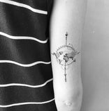 Tatouage Temporaire Flèche et Mappemonde