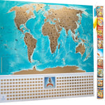 Carte du Monde à Gratter <br/> Pays et Drapeaux
