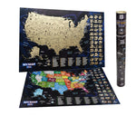 Carte des Etats-Unis à Gratter | Gaia Map