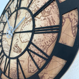 Grande Horloge Murale Carte du Monde | Gaia Map